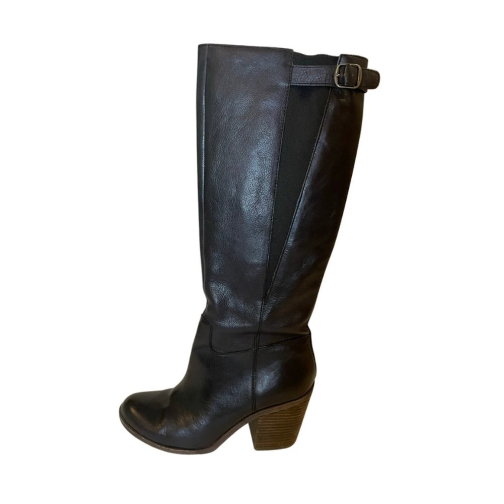 COPY - Lucky Brand - Tall Black Healed Leather Riding Boots - Black - Size 9.5 M
